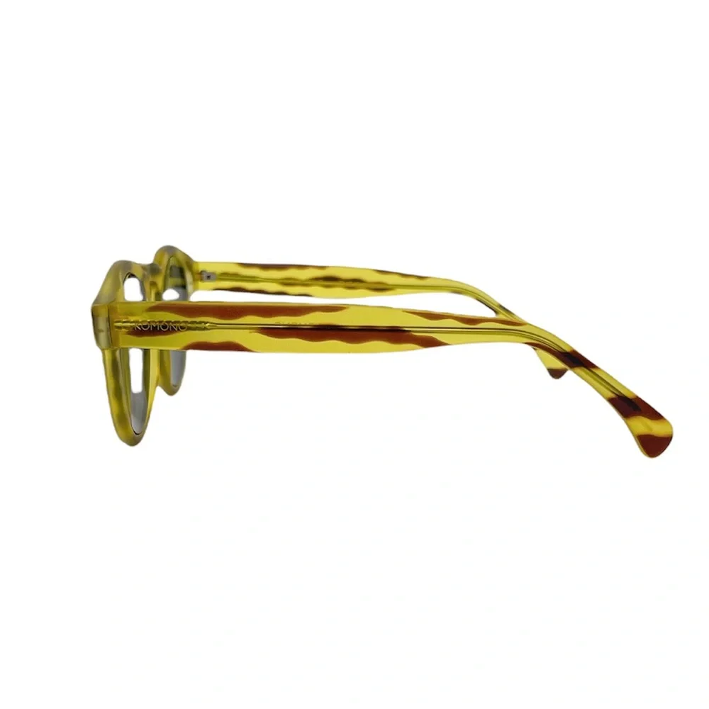 KOMONO Clement Safari Sunglasses Yellow brown Striped NWT